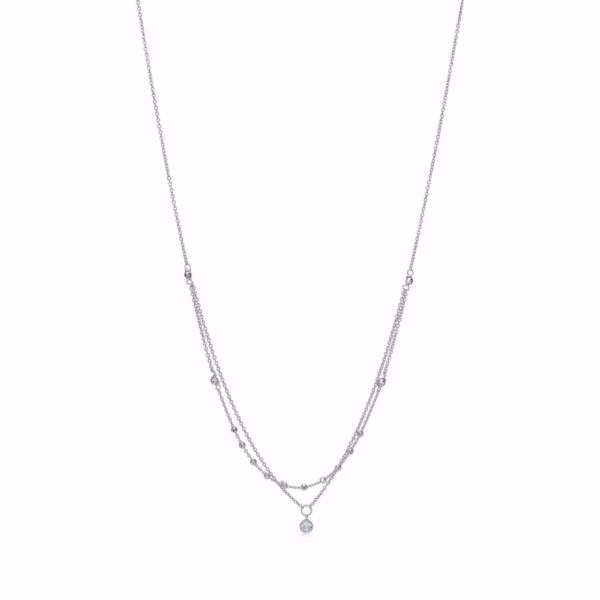 Seville Jewelry dobbelt sølv halskæde 81001/45