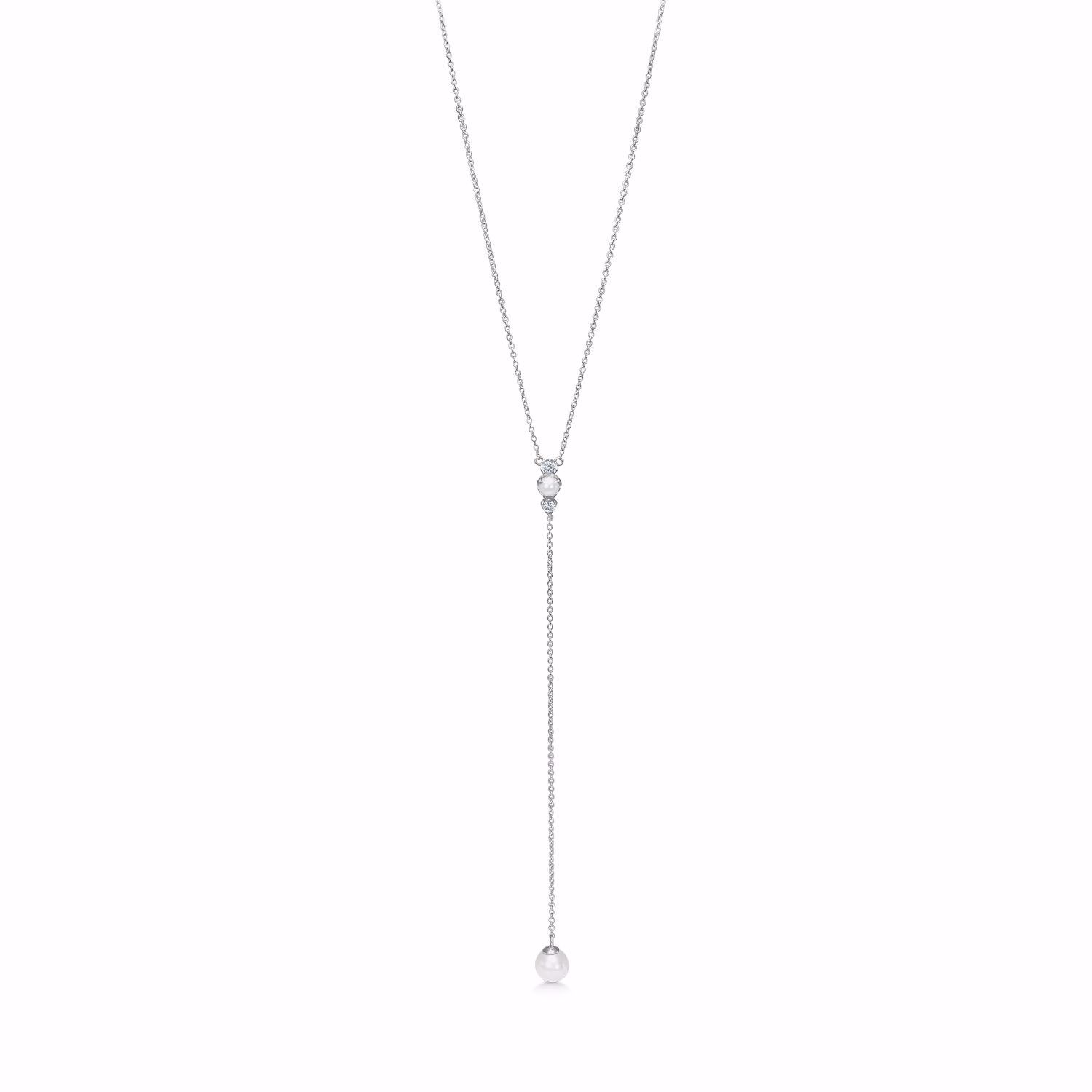 Seville Jewelry sølv y-halskæde med perler 30113