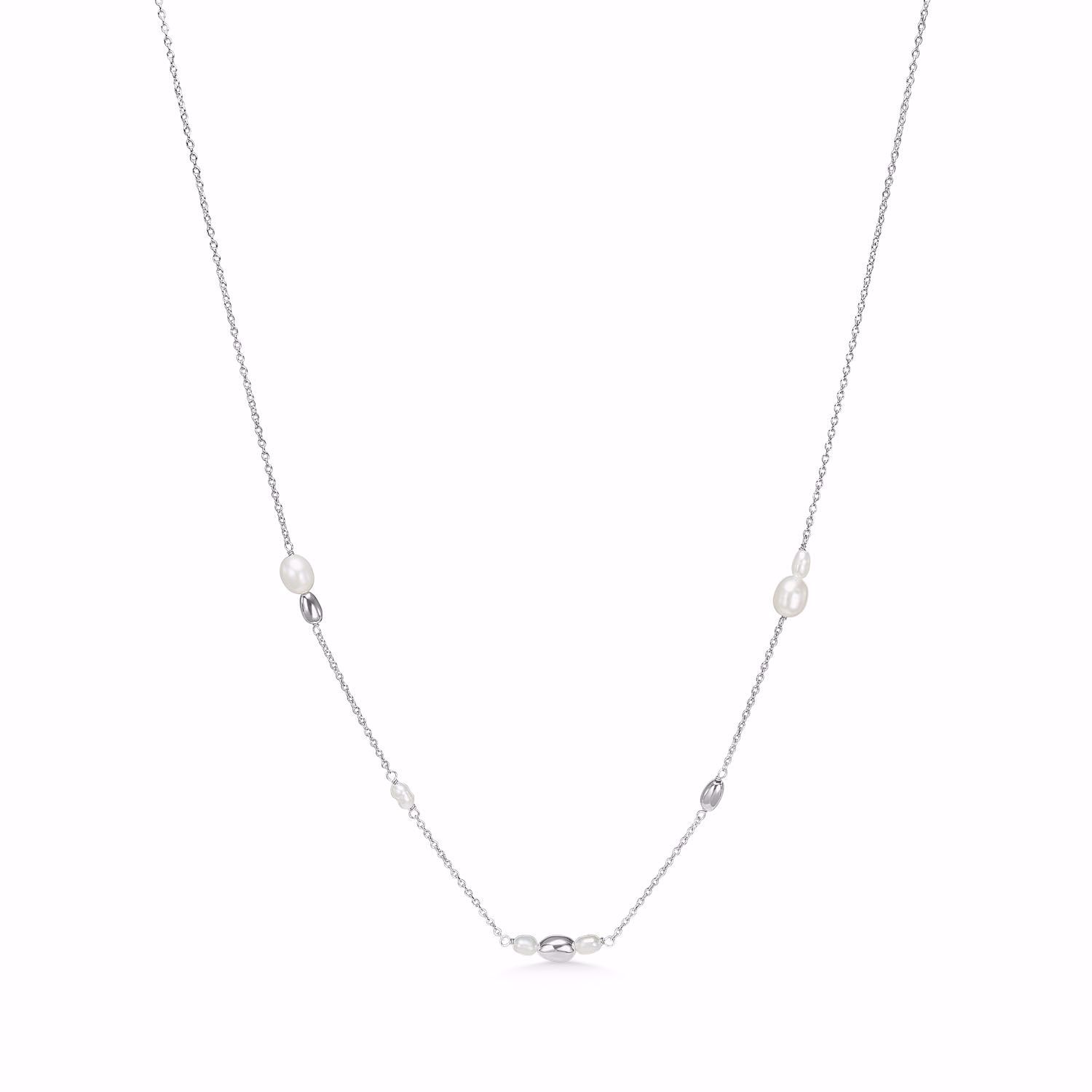 Seville Jewelry sølv perle halskæde 81007-45