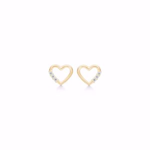 Hjerte øreringe 8kt guld - Guld & Sølv Design 8405/5/08