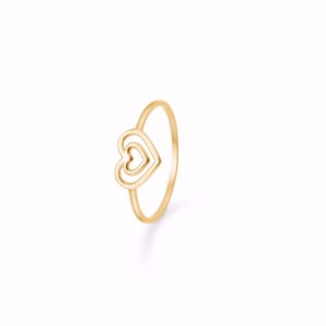 Hjerte ring 8 karat guld - Guld & Sølv Design 6431/08