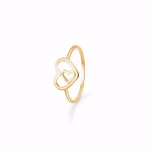 Hjerte ring 8 karat guld - Guld & Sølv Design 6432/08