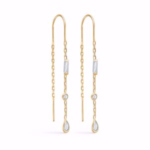 8kt guld kæde øreringe - Guld & Sølv Design 5675/08