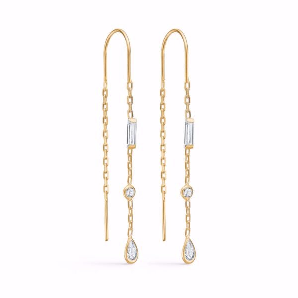 8kt guld kæde øreringe - Guld & Sølv Design 5675/08