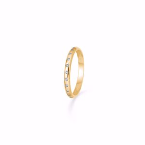 8kt guld ring med zirkonia sten - Guld & Sølv Design 6449/08