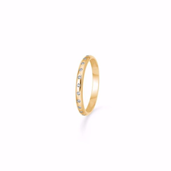 8kt guld ring med zirkonia sten - Guld & Sølv Design 6449/08