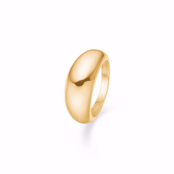 Guld & Sølv Design 8 karat guldring uden sten - 6454/08