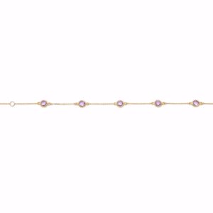 9266 -08 guld armbånd med ametyster