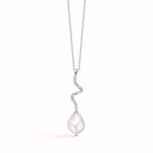 Guld & Sølv Design Spiral halskæde sølv 80cm - 2015-3