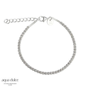Aqua Dulce tennis armbånd i sølv 4520