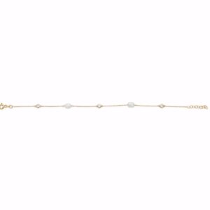 Guld & Sølv Design 8kt guld perle armbånd 9269/08