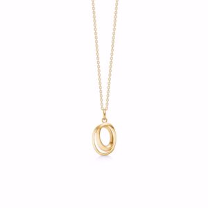 Guld & Sølv Design halskæde med guld vedhæng 8418/7/08