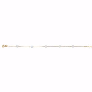 Guld & Sølv Design perle armbånd 8kt guld 9268/08