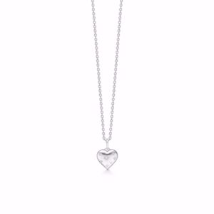 Seville Jewelry sølv halskæde med hjerte vedhæng 2018/3