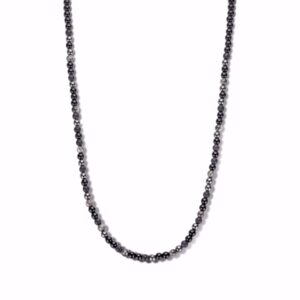 Frank1967 sten halskæde til mænd 65cm sort, metallic grå, lysegrå 7FN-0058