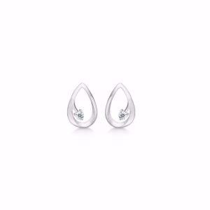 Dråbe øreringe i sølv med zirkonia sten - Guld & Sølv Design 2010/1