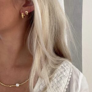 11542-F + 11539-F +81014-F Seville Jewelry styling med øreringe og perle halskæde