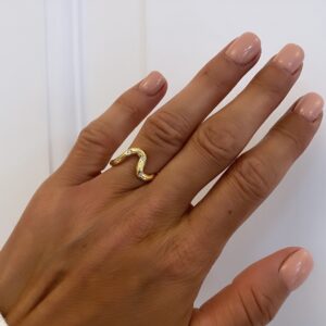 Seville Jewelry - Ring forgyldt sølv med zirkonia sten - 2648