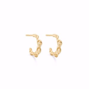 Seville Jewelry rustikke forgyldte øreringe 12mm – 11540-F