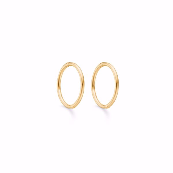 8 kt guld klik creoler 14mm - Guld & Sølv Design 5686/08