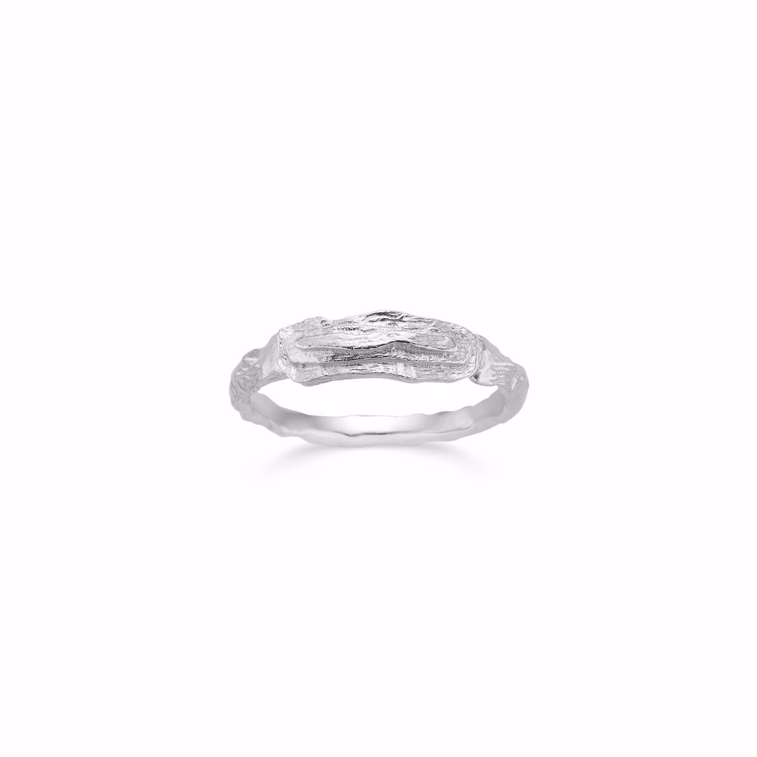 Seville Jewelry sølv ring rustik overflade 2654