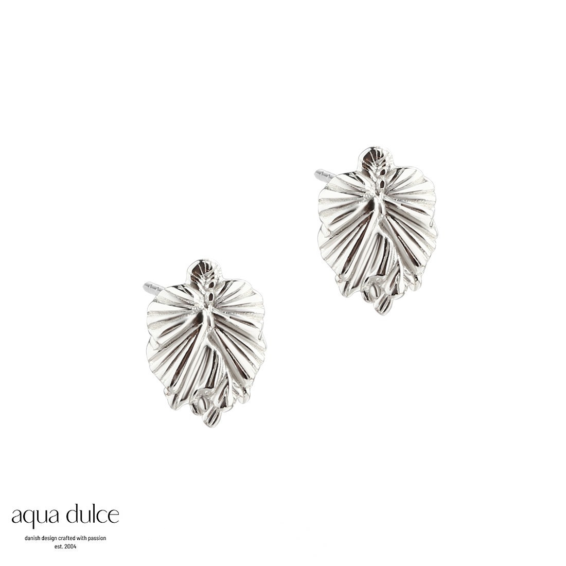Aqua Dulce lille KOI blad øreringe sølv 5614
