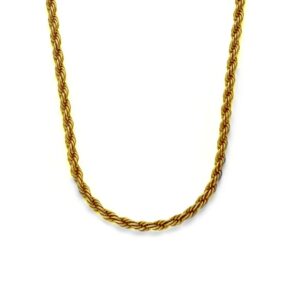 Guldfarvet cordel halskæde 60 cm Frank1967 7FN-0063