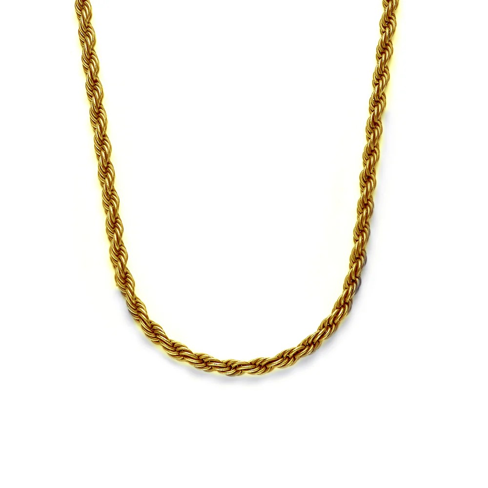 Guldfarvet cordel halskæde 60 cm Frank1967 7FN-0063
