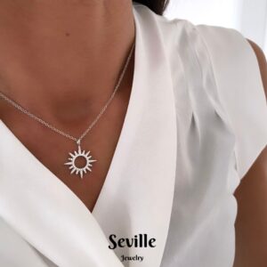 Seville Jewelry halskæde med sol vedhæng 2029/3