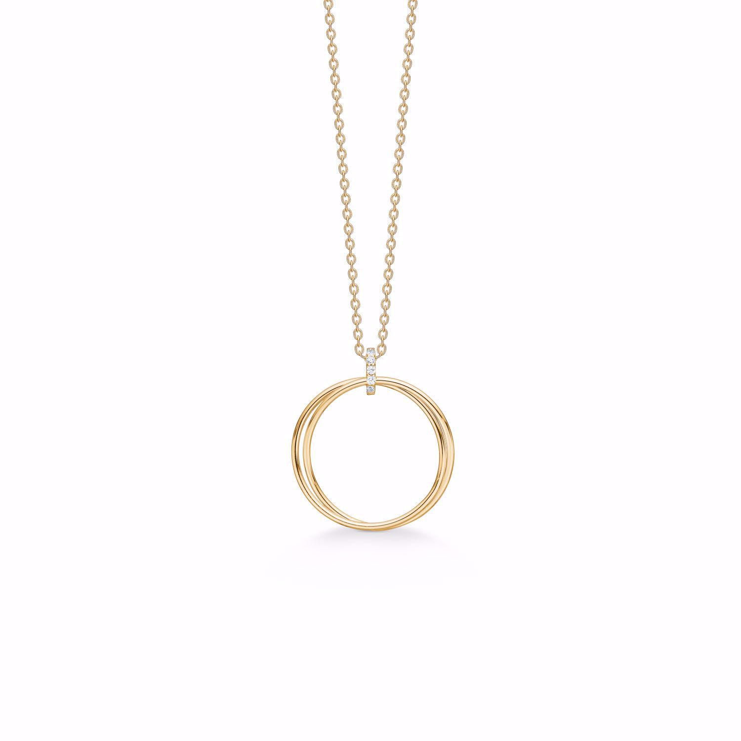 Seville Jewelry halskæde med stort cirkel vedhæng 2028-3-F