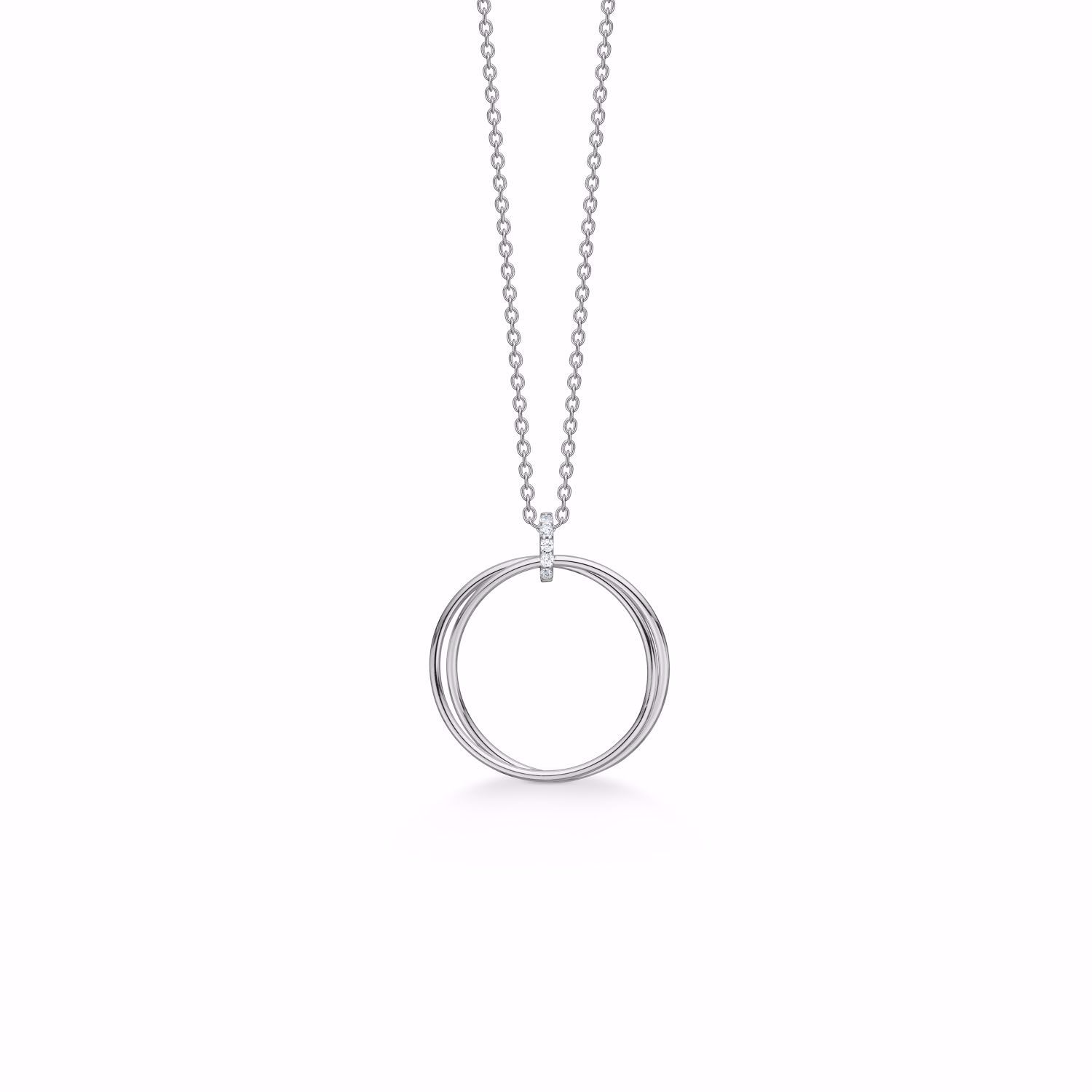 Seville Jewelry halskæde med stort cirkel vedhæng 2028-3.