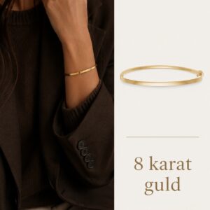 Armring 8 karat guld 3mm - Guld & Sølv Design 9245/08