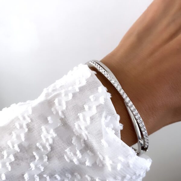 Armring i sølv med zirkonia sten - Guld & Sølv Design 8039 - Image 2