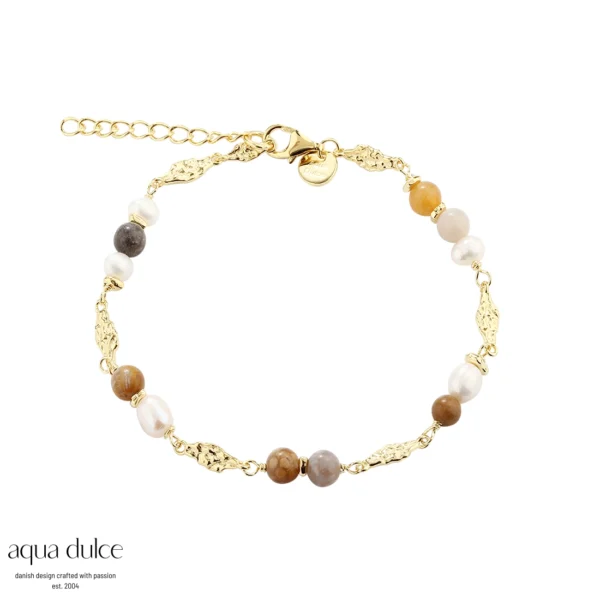 Aqua Dulce GOLDEN SAND perle armbånd 5831