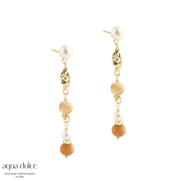 Aqua Dulce GOLDEN SAND perle øreringe 5829