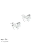 Aqua Dulce NICE BOW - sølv sløjfe øreringe 5909