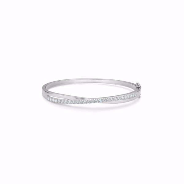 Armring i sølv med zirkonia sten - Guld & Sølv Design 8039