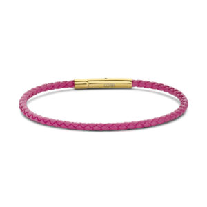 CO88 Flettet pink læderarmbånd 8CB-90915