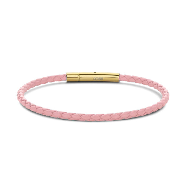 CO88 Flettet pink læderarmbånd 8CB-90917