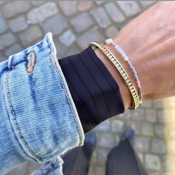 CO88 farverig perle armbånd forgyldt stål 8CB-91297 - Image 3