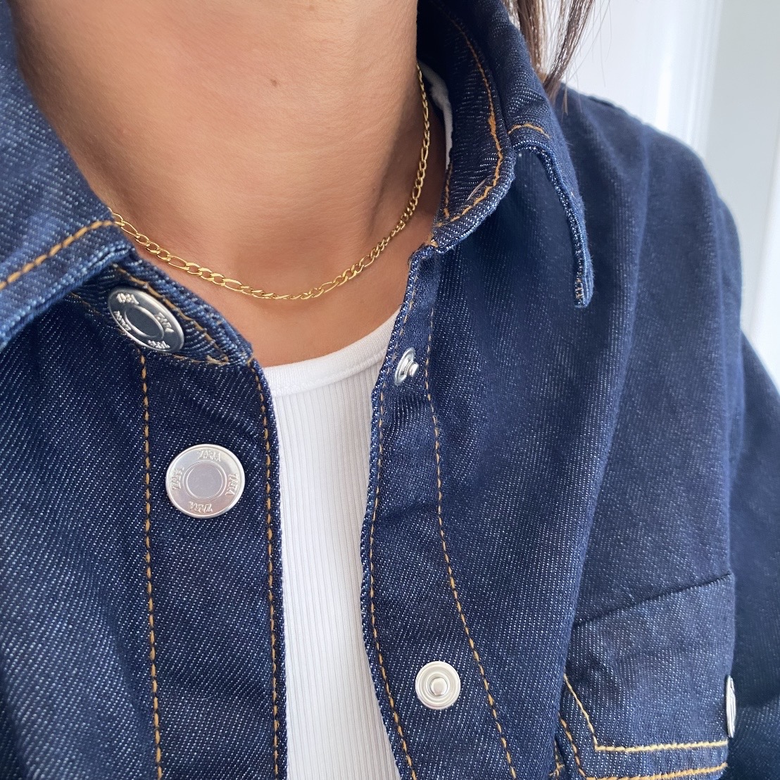 CO88 Figaro halskæde guldfarvet rustfrit stål 8CN-26406