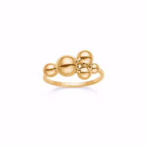 Sophia kugle ring - forgyldt sølv - Guld & Sølv Design 2033/2