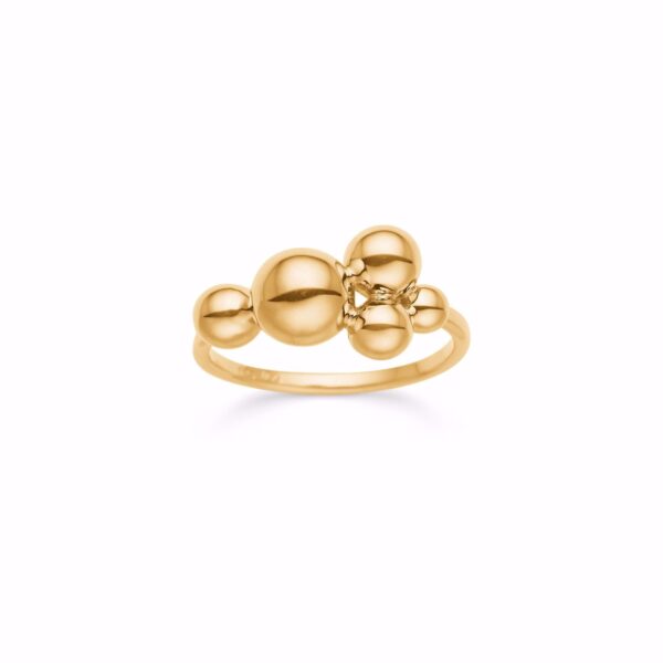 Sophia kugle ring - forgyldt sølv - Guld & Sølv Design 2033/2