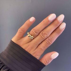 Sophia kugle ring - forgyldt sølv - Guld & Sølv Design 2033/2