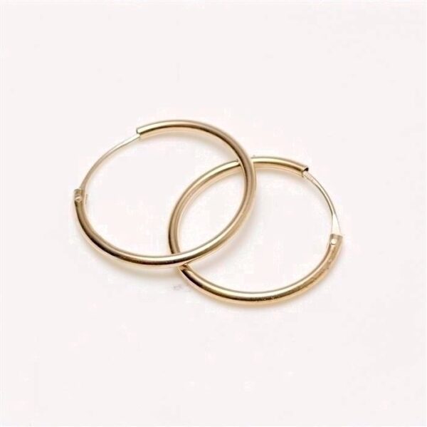 8 kt guld creoler 15mm - Guld & Sølv Design 384015