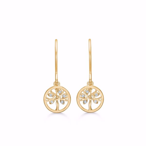 G&S Design 8 kt guld ørehængere Livets Træ 5587/08