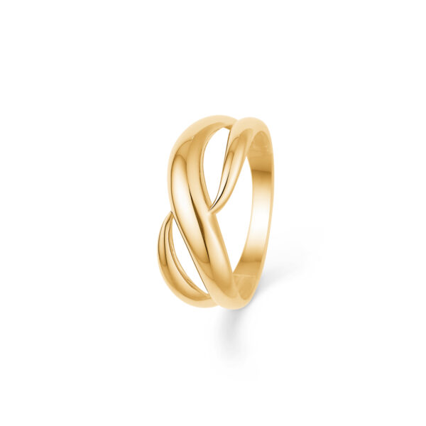 8 karat guldring uden sten - Guld & Sølv Design  6347/08
