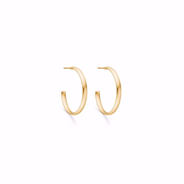 8 karat guld creoler 25mm - Guld & Sølv Design 5706/08
