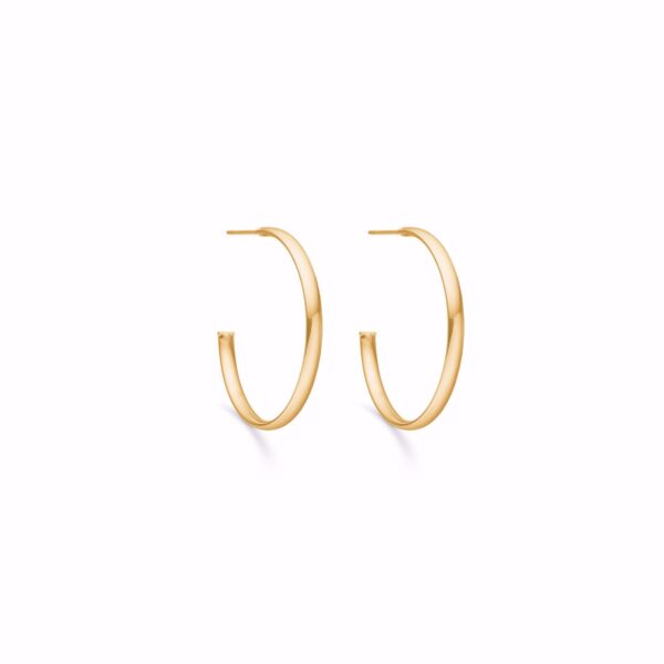 8 karat guld creoler 30mm - Guld & Sølv Design 5707/08