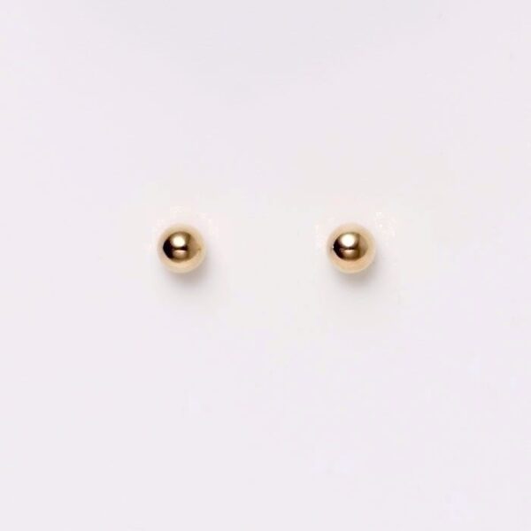 8kt guld kugle ørestikker 3mm – Guld & Sølv Design 5383-3-08